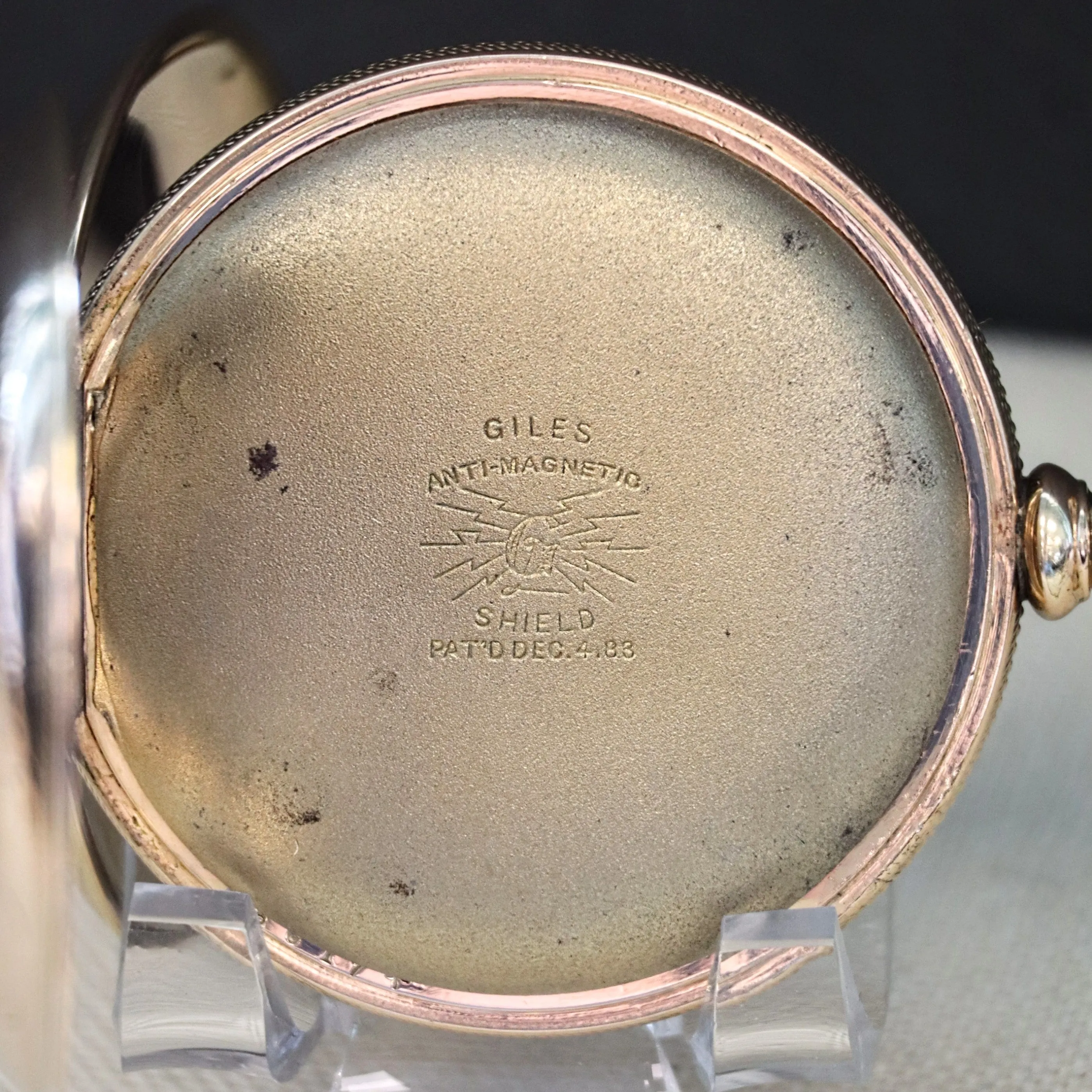 1888 ROCKFORD Pocket Watch 18s Grade 83 15 Jewels Hunter Case Yellow G.F.