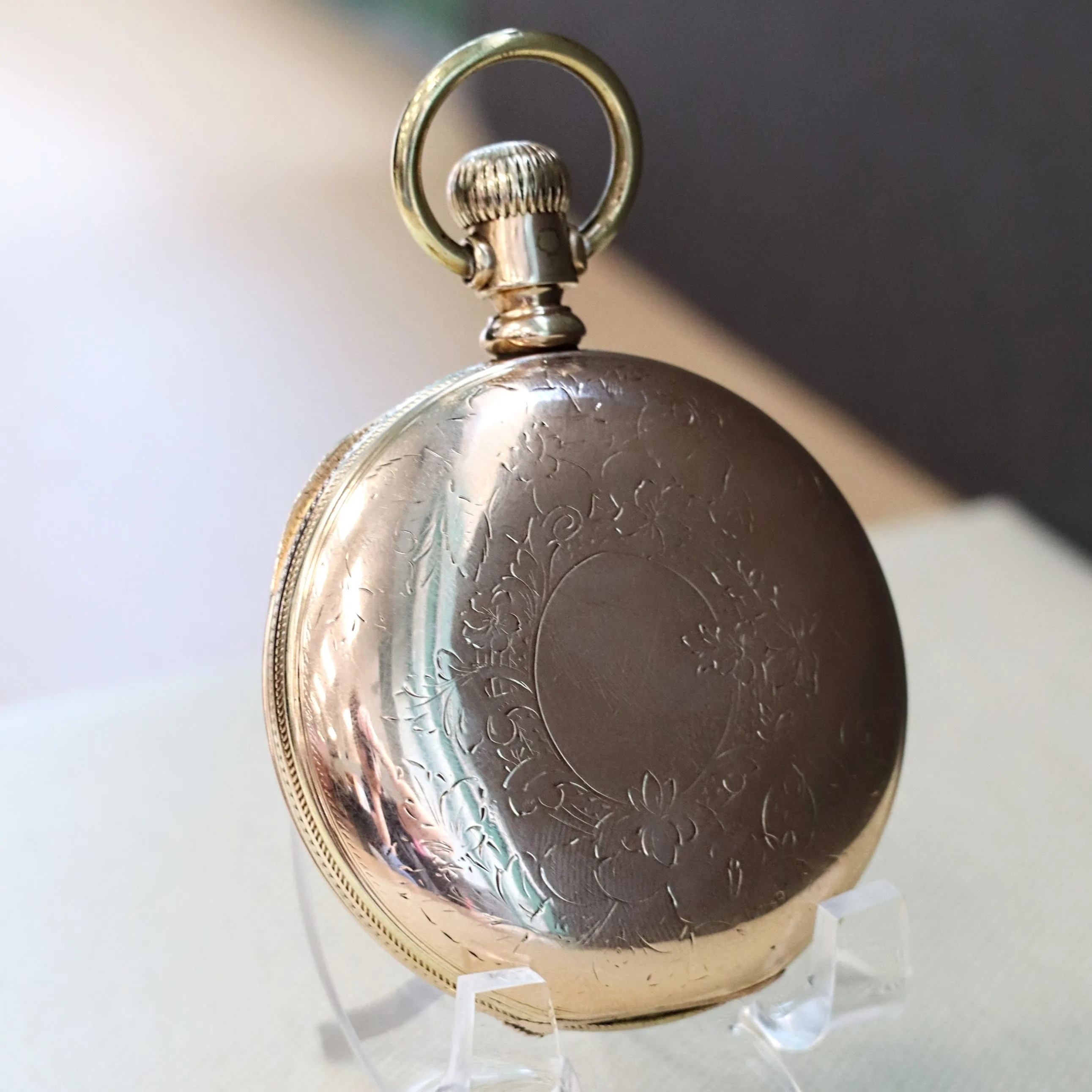 1888 ROCKFORD Pocket Watch 18s Grade 83 15 Jewels Hunter Case Yellow G.F.
