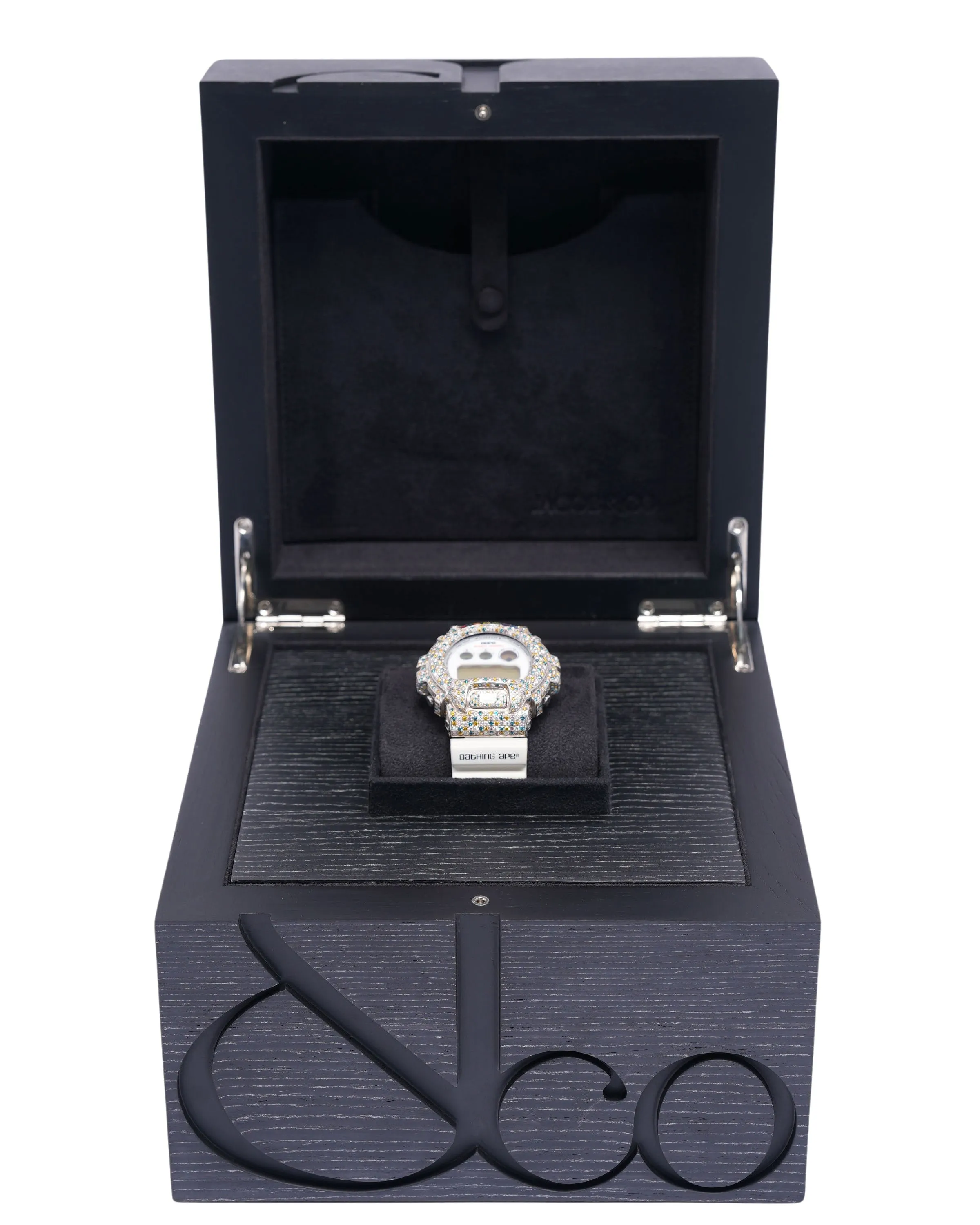 18k White Gold Casio G-Shock × Bape DW-6900