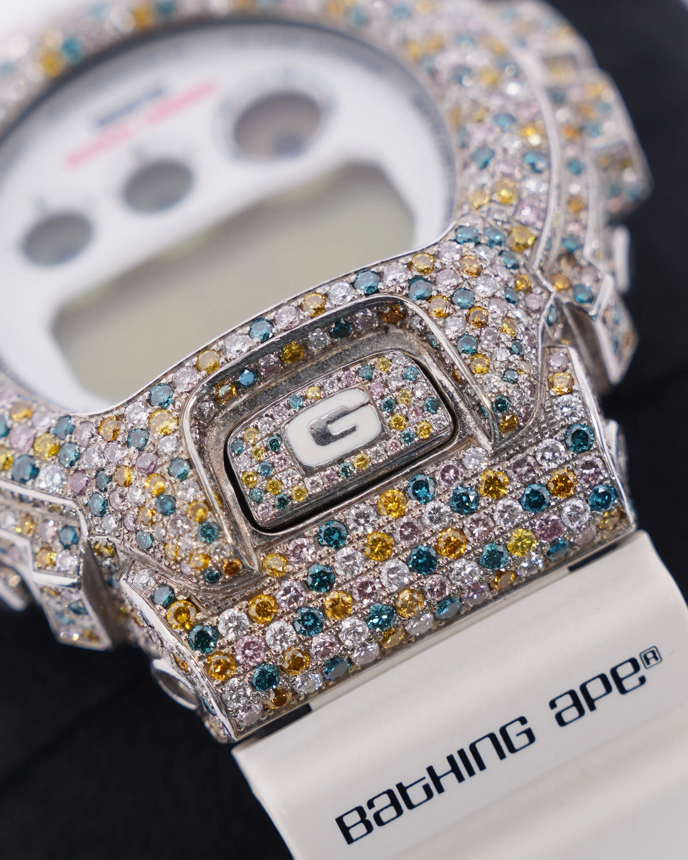 18k White Gold Casio G-Shock × Bape DW-6900