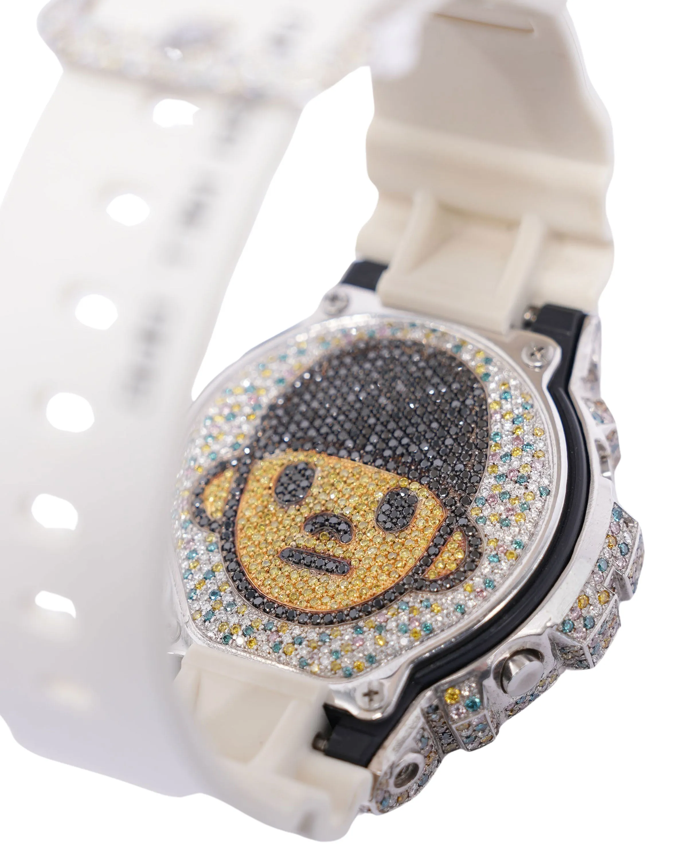 18k White Gold Casio G-Shock × Bape DW-6900