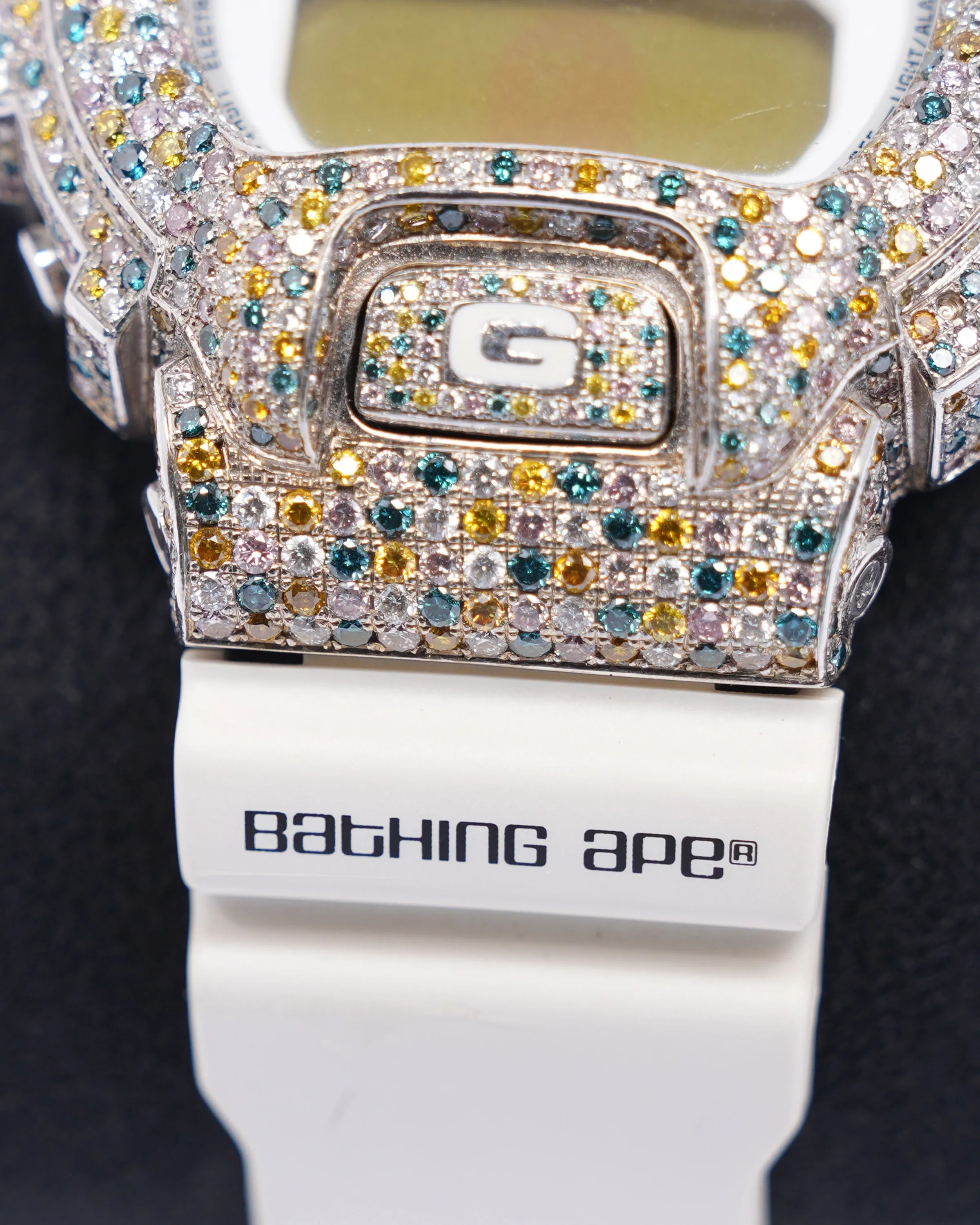 18k White Gold Casio G-Shock × Bape DW-6900