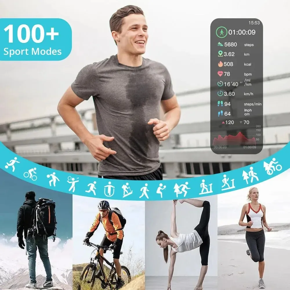 1.9 Inch Ip68 Waterproof Military Smartwatch For Android & Ios