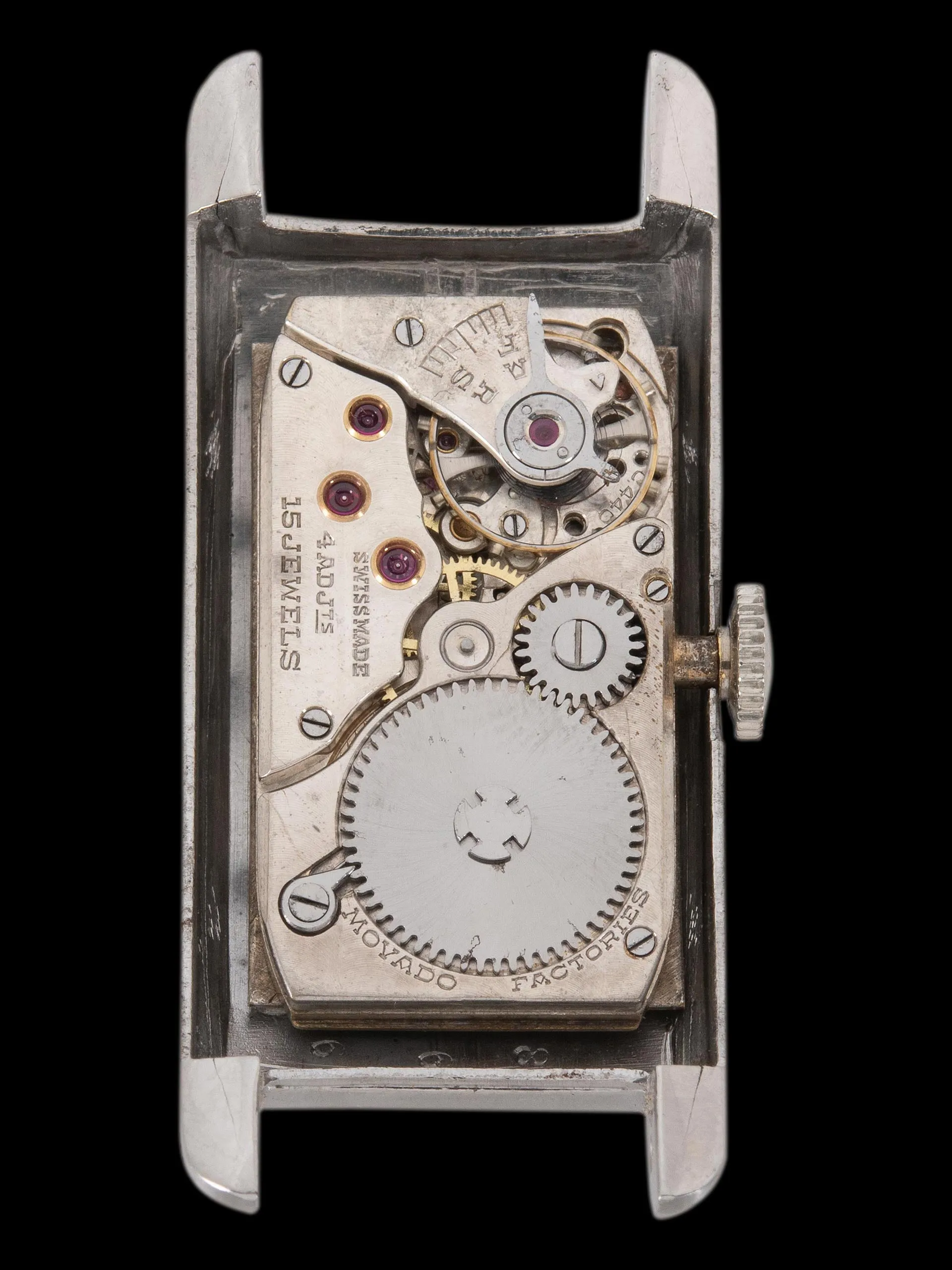 1930s Movado Rectangular Dress Watch (Ref. 12246) "Cal. C440"