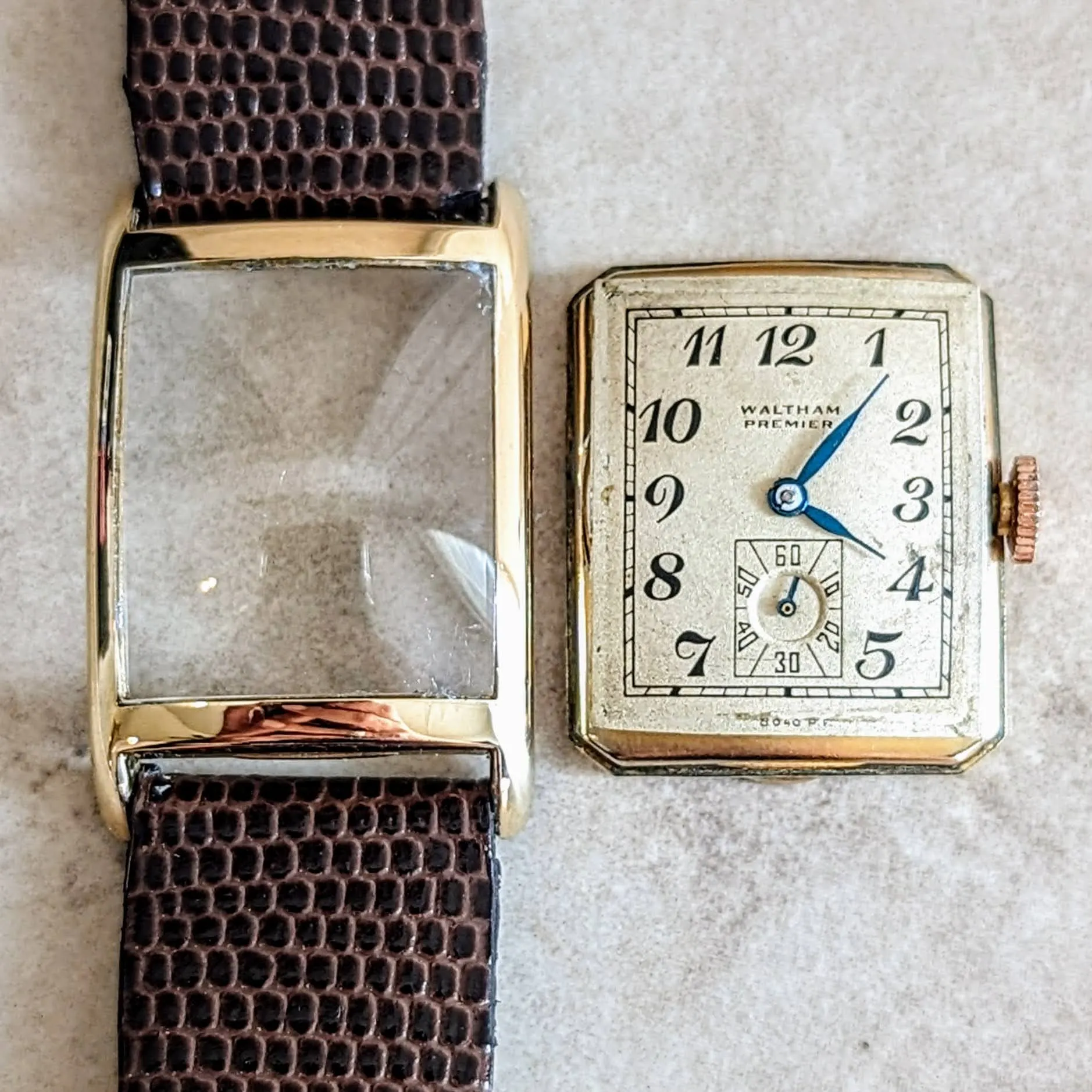 1940 WALTHAM PREMIER Watch 17 Jewels Cal. 870 U.S.A. Made Wristwatch