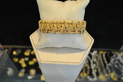 1940s Exquisite Designer Woven Bracelet in 18K Yellow Gold - $25K VALUE