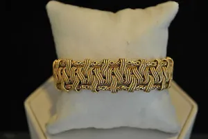 1940s Exquisite Designer Woven Bracelet in 18K Yellow Gold - $25K VALUE