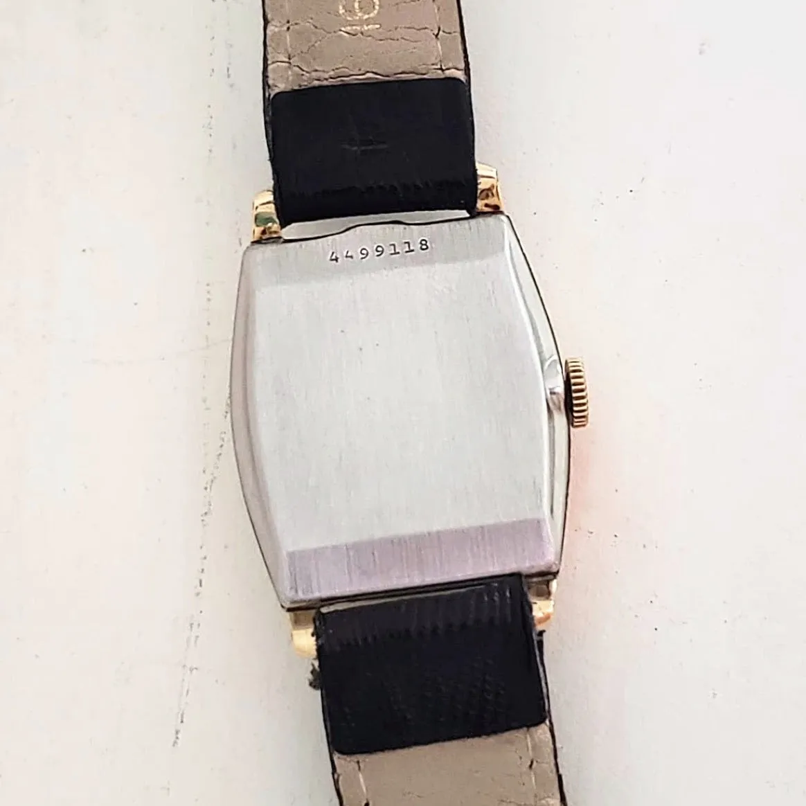 1943 BULOVA Officer Wristwatch Rare Black Dial Swiss Cal 10BS 15J Vintage Watch