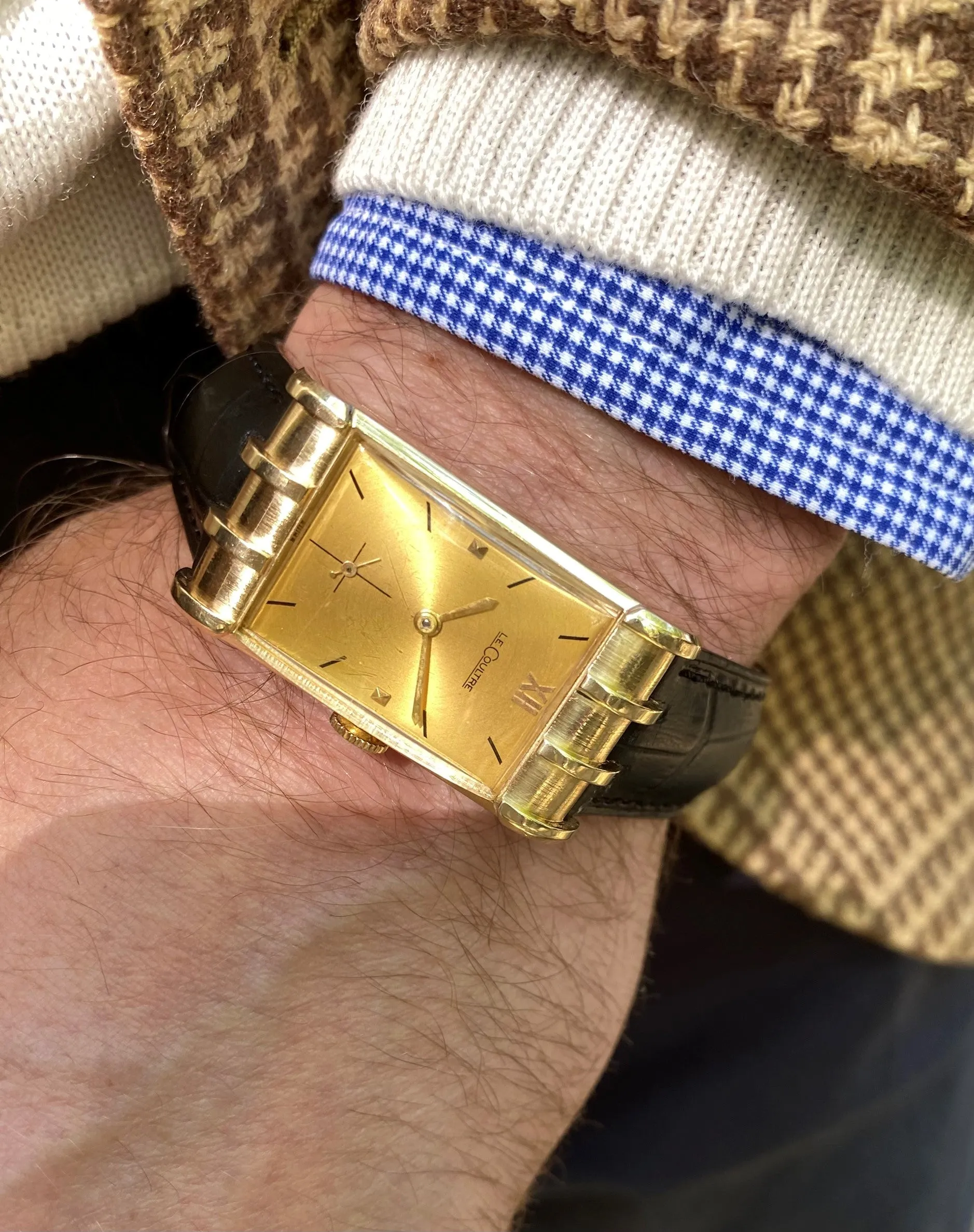 1951 Jaeger-LeCoultre Vintage Mens Watch, Rare Model, 14K Gold - The Mitchell