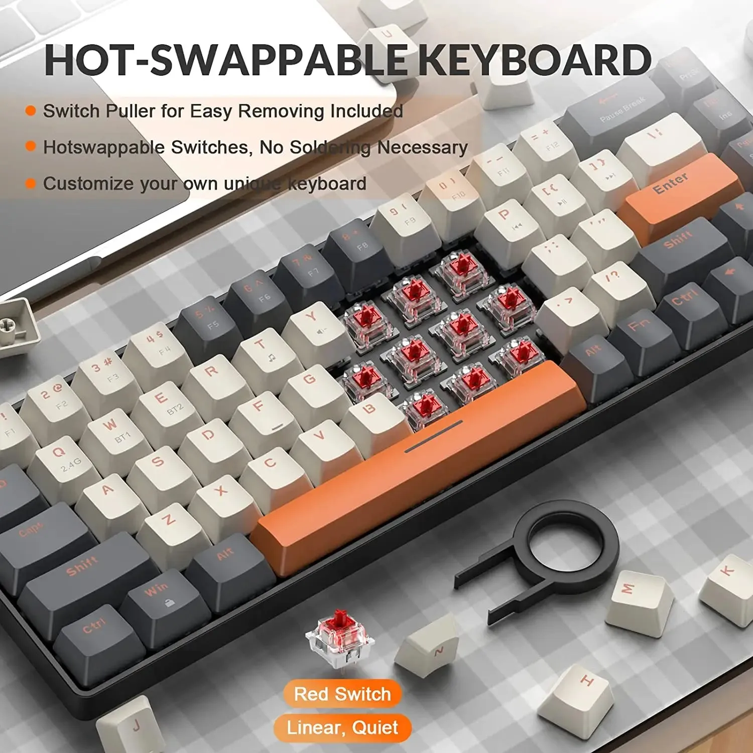 68 Key Wireless Mechanical Keyboard