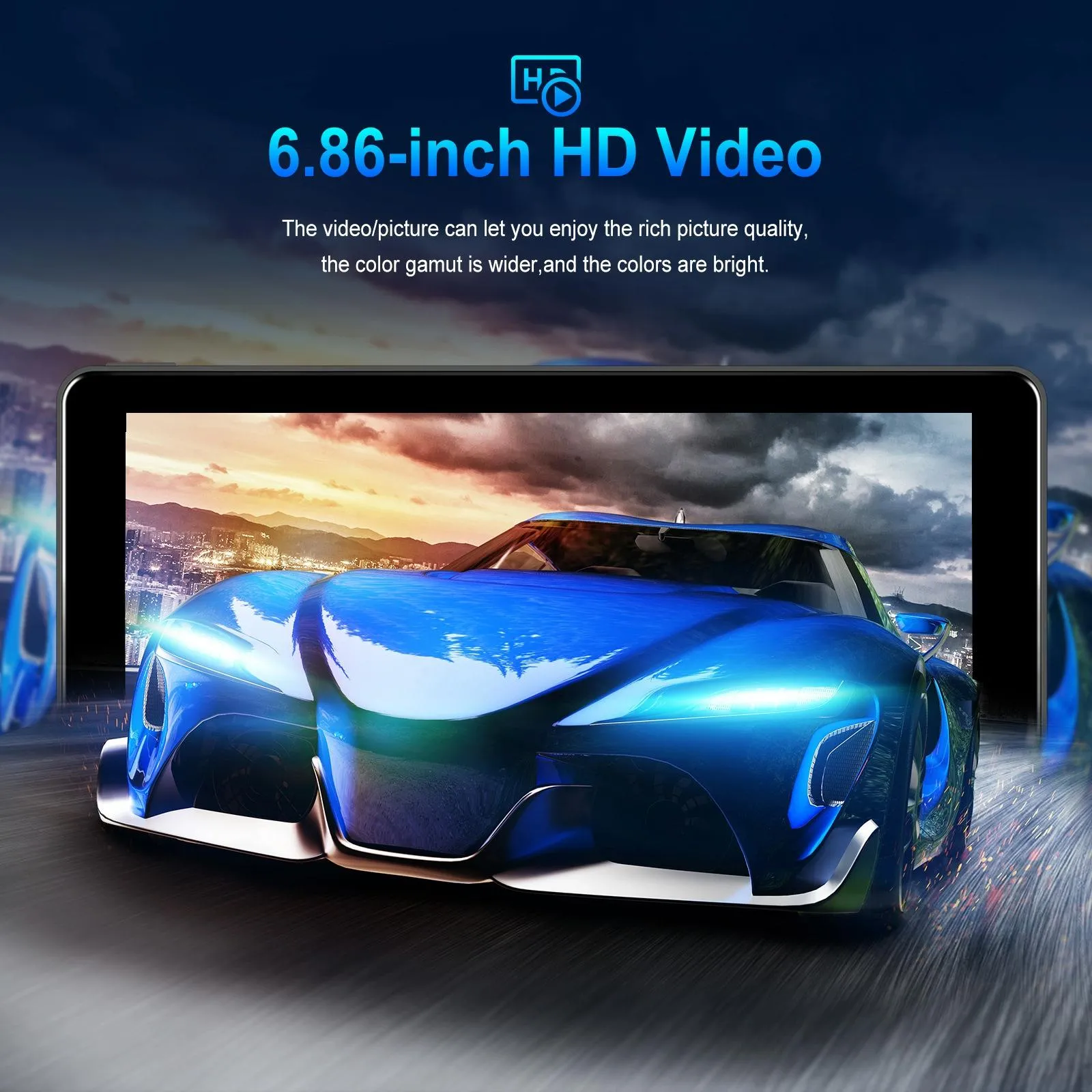 6.86 Inch 4K Dvr Smart Screen Player - Compact & High-Resolution