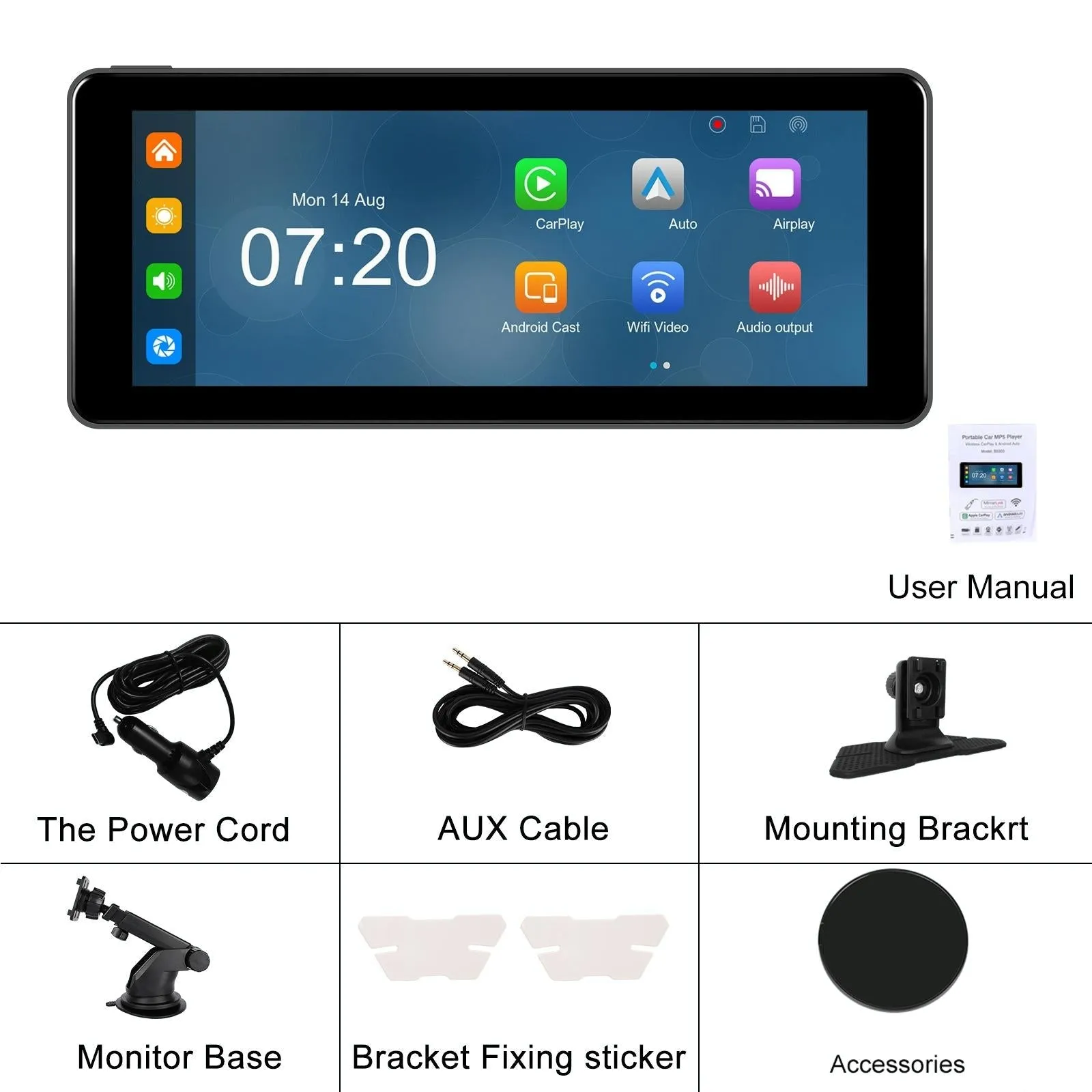 6.86 Inch 4K Dvr Smart Screen Player - Compact & High-Resolution