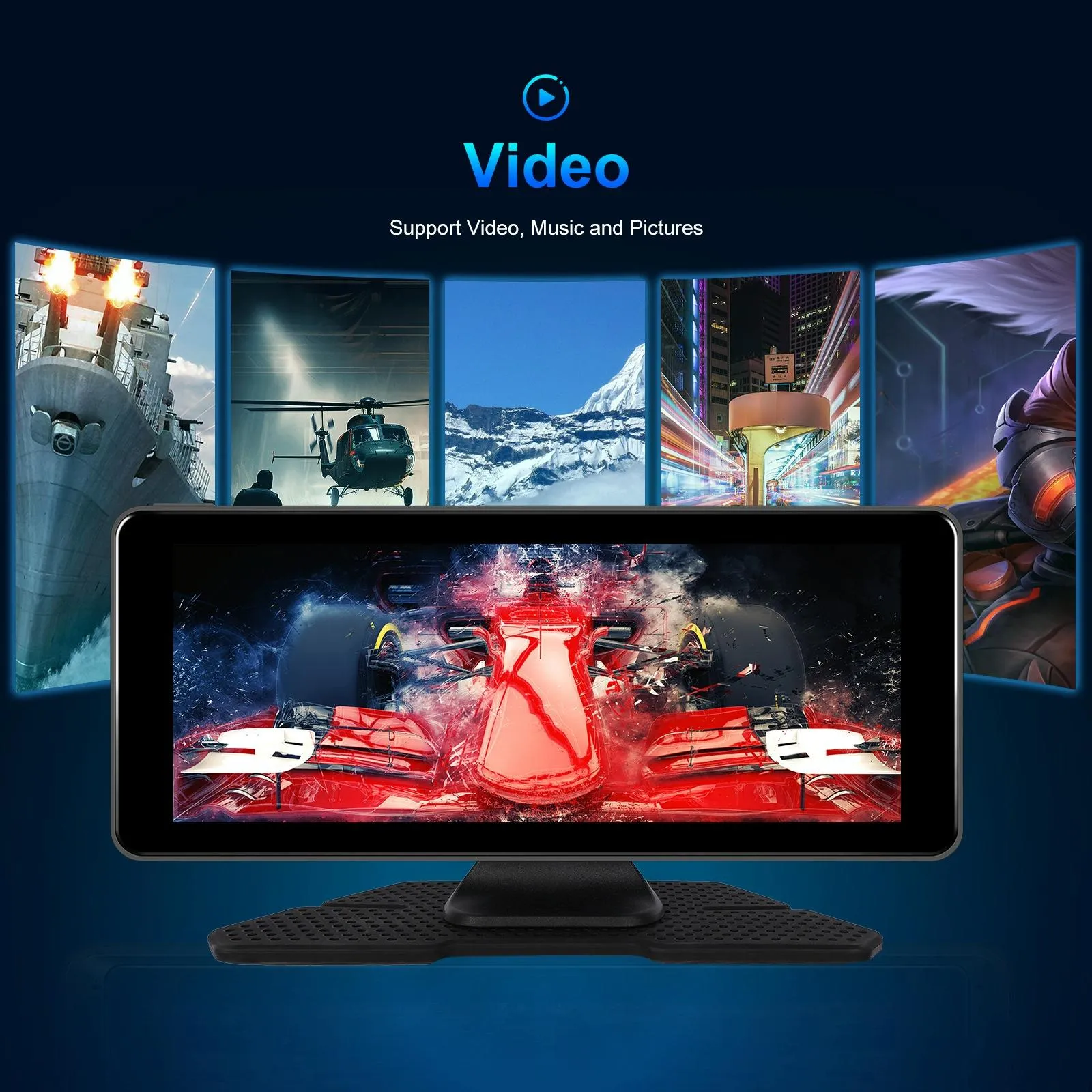 6.86 Inch 4K Dvr Smart Screen Player - Compact & High-Resolution