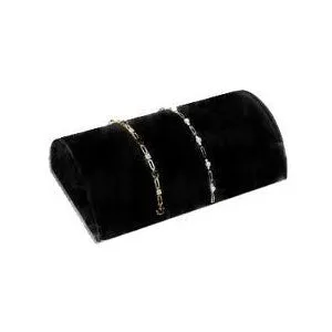 8 1/4" x 4 3/4" x3" Black Velvet Half Moon Bracelet Ramp
