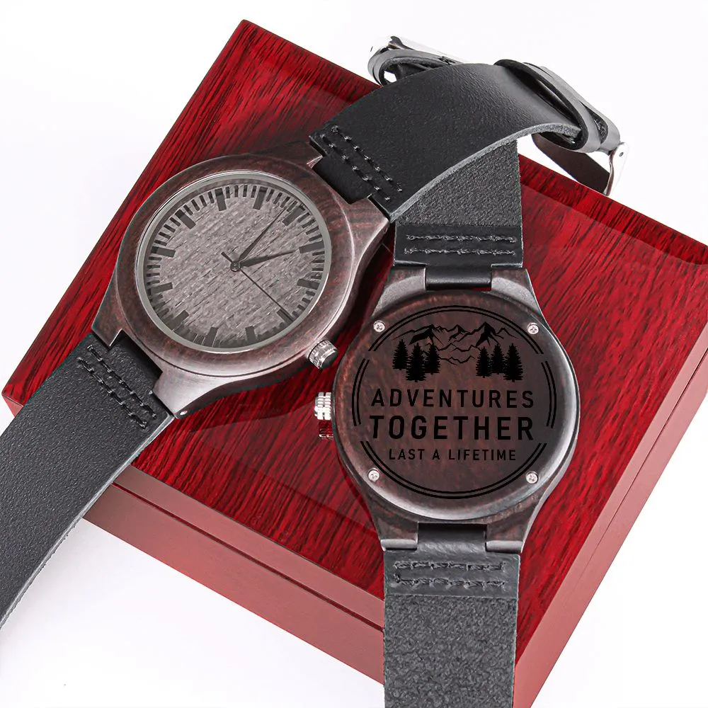 Adventures Together Engraved Watch Gift for Him, Christmas Gifts Anniversary Gift