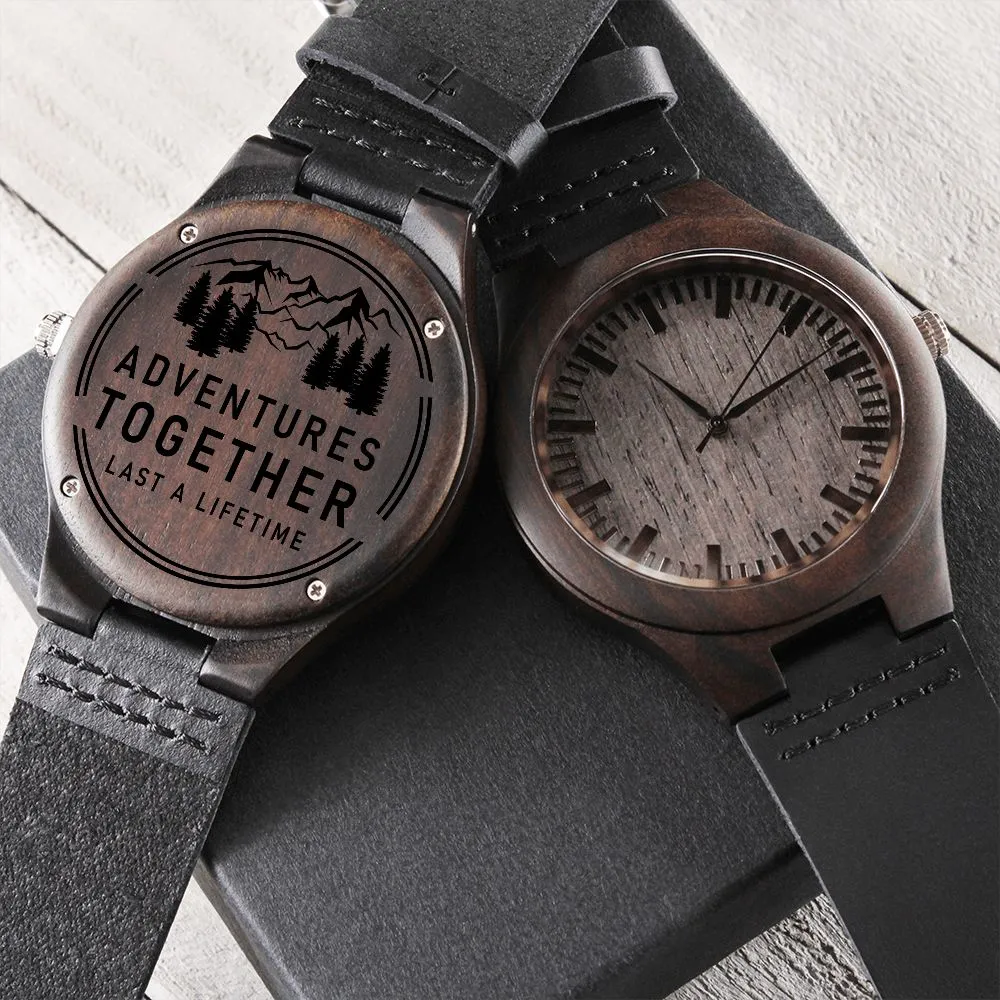 Adventures Together Engraved Watch Gift for Him, Christmas Gifts Anniversary Gift