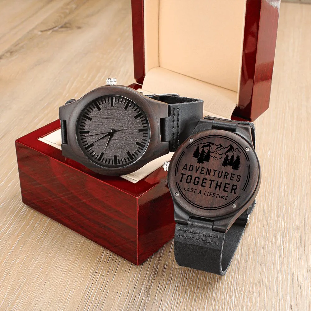 Adventures Together Engraved Watch Gift for Him, Christmas Gifts Anniversary Gift