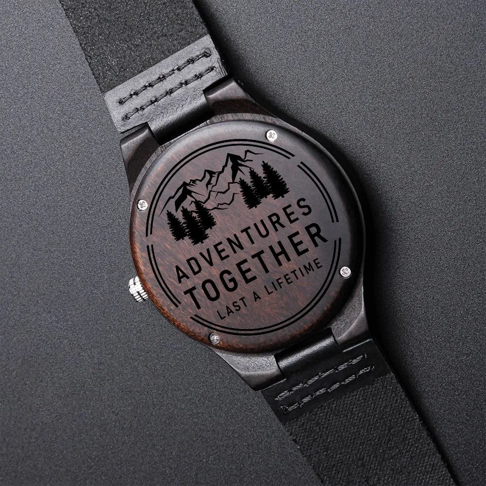 Adventures Together Engraved Watch Gift for Him, Christmas Gifts Anniversary Gift