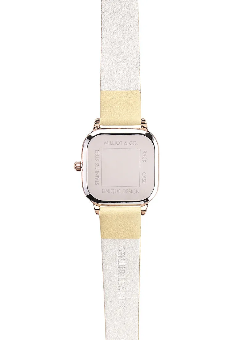 Ainsley Analog Watch (Light Yellow)