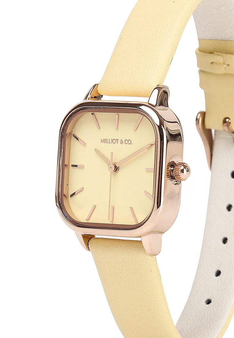 Ainsley Analog Watch (Light Yellow)