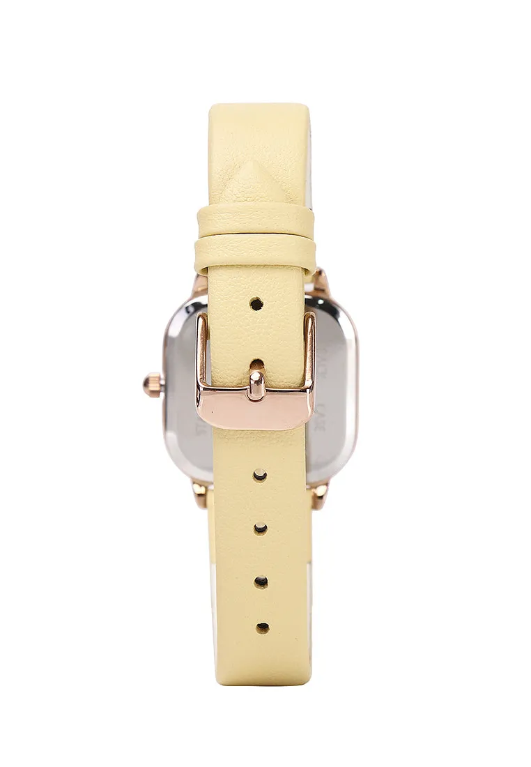 Ainsley Analog Watch (Light Yellow)
