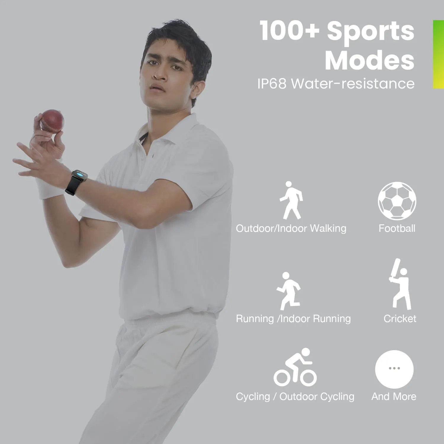 Amazfit Pop 3S Smart Watch (Metallic Sliver)