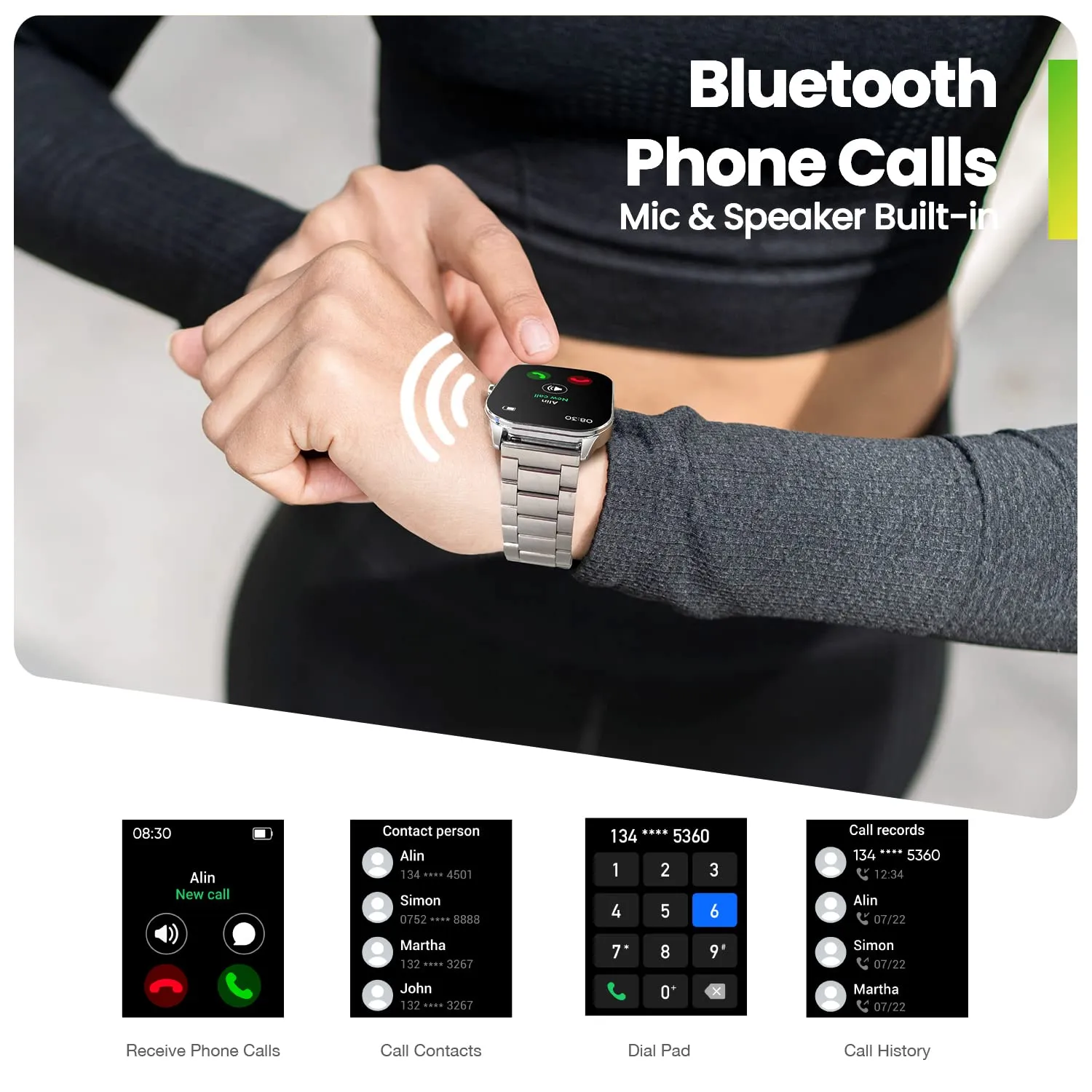 Amazfit Pop 3S Smart Watch (Metallic Sliver)