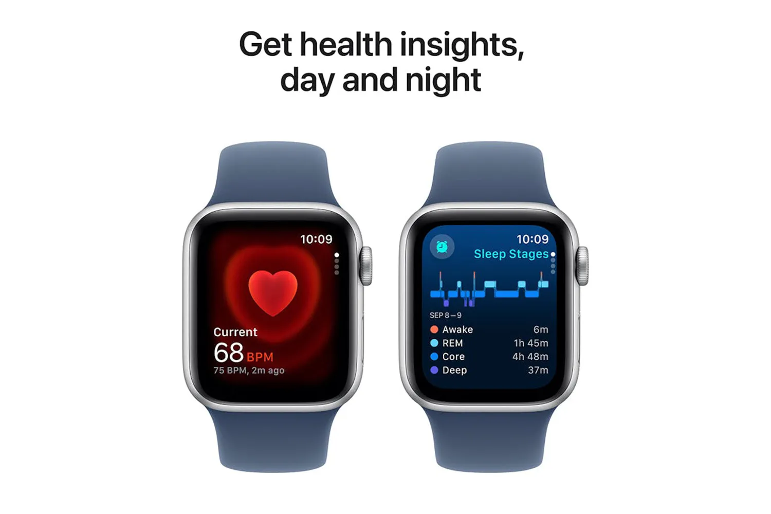 Apple Watch SE GPS | 40mm | Silver Aluminium Case with Denim Sport Band S/M