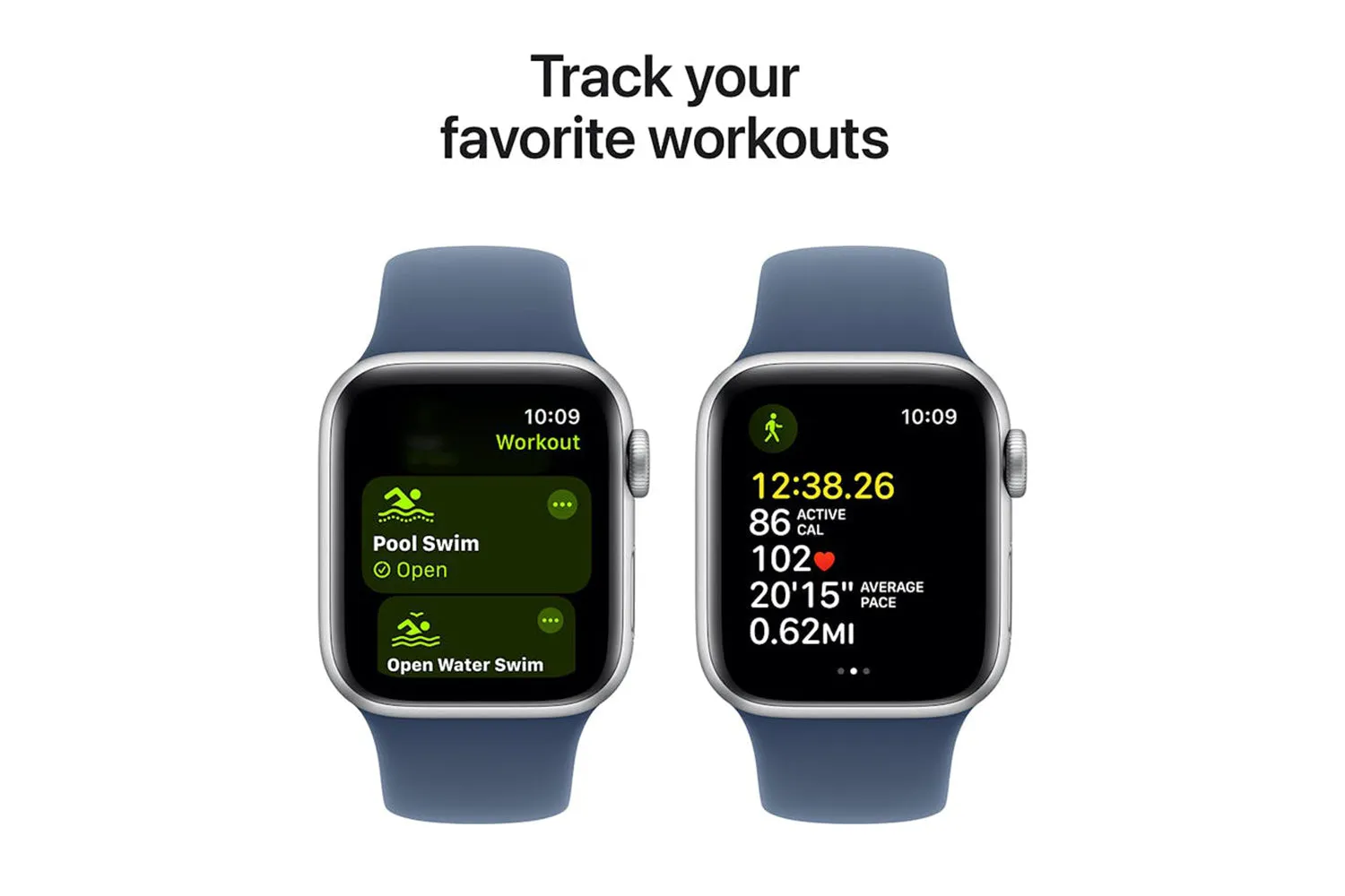 Apple Watch SE GPS | 40mm | Silver Aluminium Case with Denim Sport Band S/M