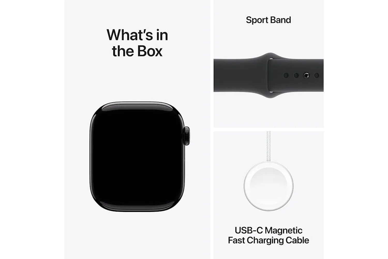 Apple Watch Series 10 GPS   Cellular | 42mm | Jet Black Aluminium Case with Black Sport Band M/L