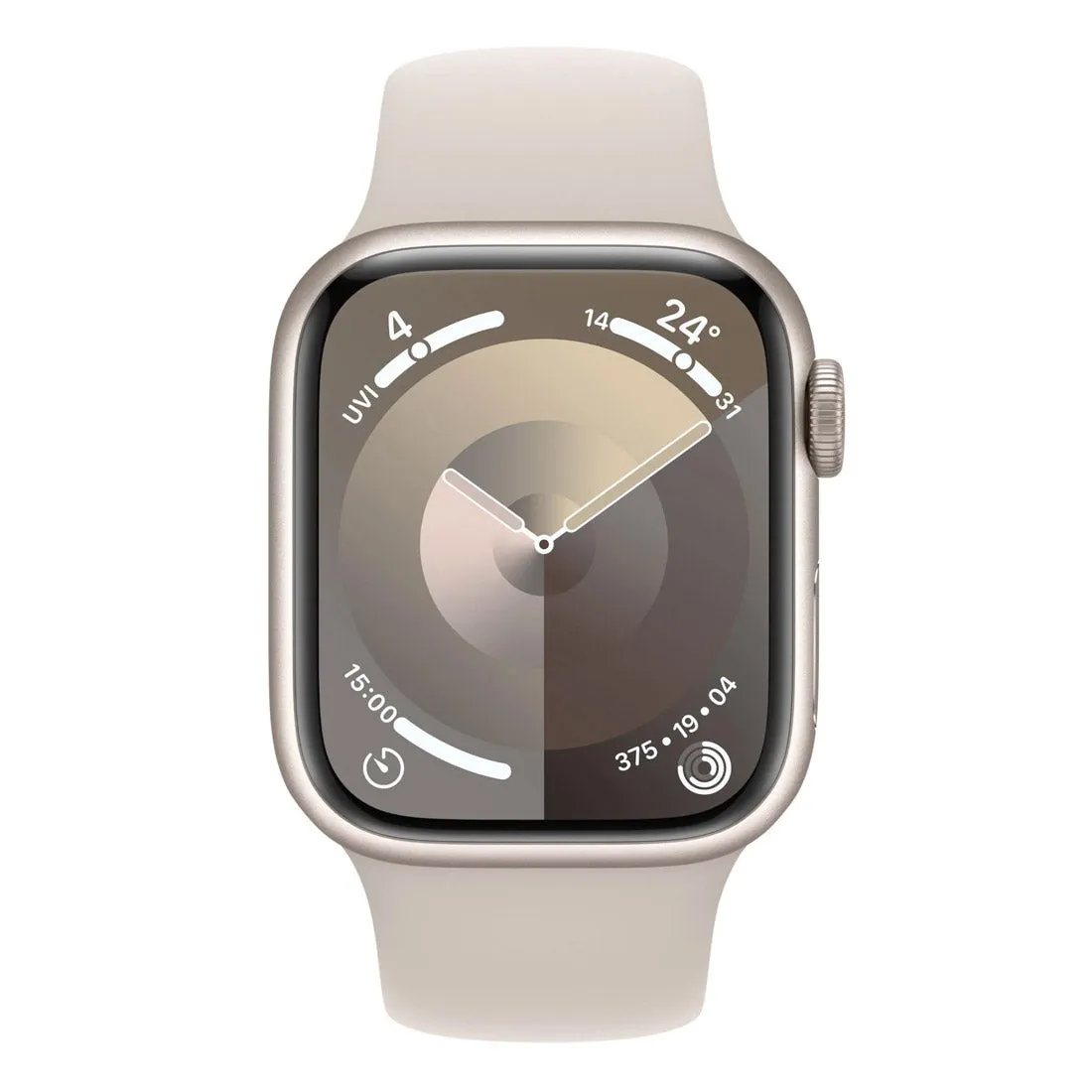 Apple Watch Series 9 45mm GPS   Cellular Starlight Aluminium Case w/ Starlight Sport Band (M/L) - Pristine - Refurbished (AU Version)