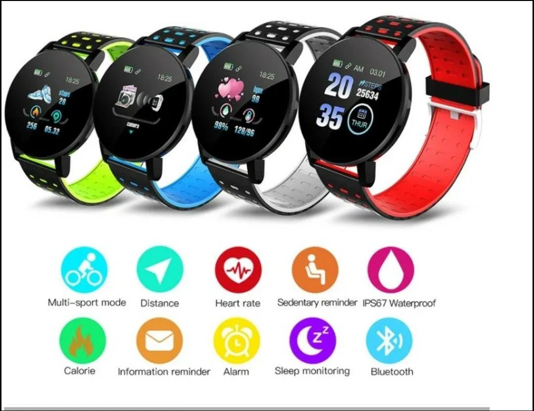 AQ Smart Watch & Health Tracker - Passion Red