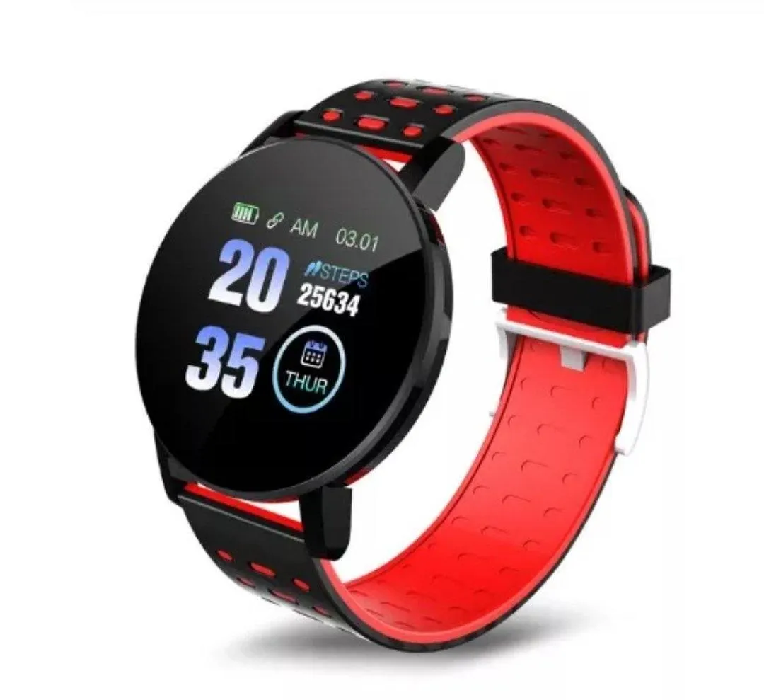 AQ Smart Watch & Health Tracker - Passion Red