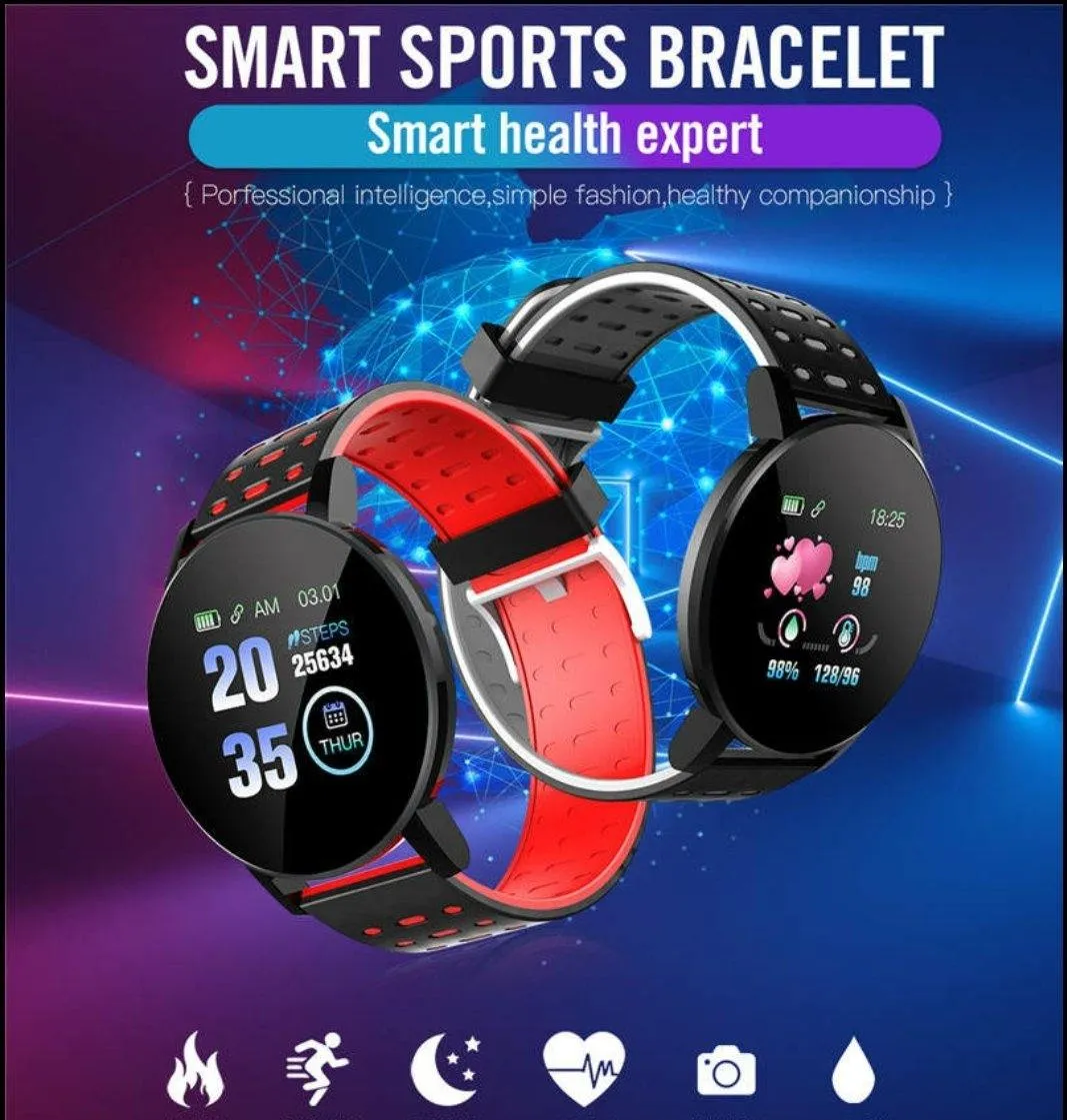 AQ Smart Watch & Health Tracker - Passion Red