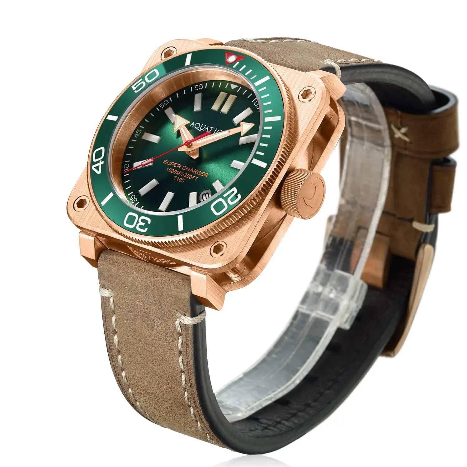 Aquatico Super Charger Bronze Green Dial (NH35)