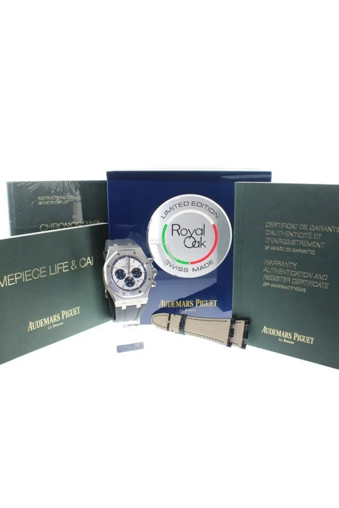 Audemars Piguet "Limited Edition" Royal Oak 41mm Silver Dial Rubber Chronograph Men's Watch 26326ST.OO.D027CA.01 Pre-Owend