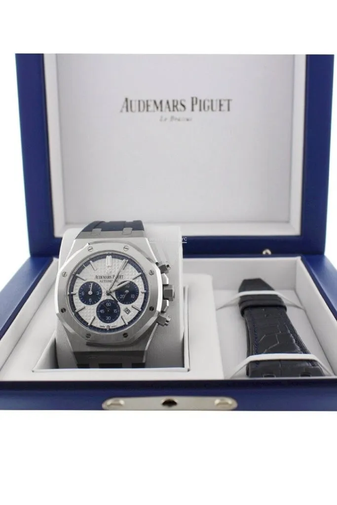 Audemars Piguet "Limited Edition" Royal Oak 41mm Silver Dial Rubber Chronograph Men's Watch 26326ST.OO.D027CA.01 Pre-Owend