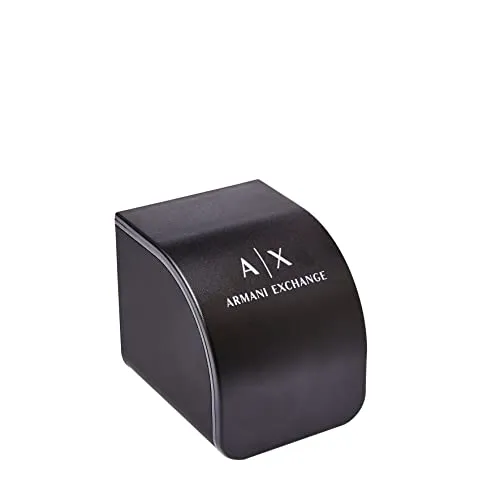 AX ARMANI EXCHANGE Men's Leather Watch, Color: Blue/Brown (Model: AX2501)