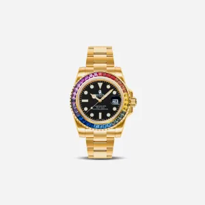 BAPE Type 1 Bapex Crystal Stone Watch Gold/Rainbow