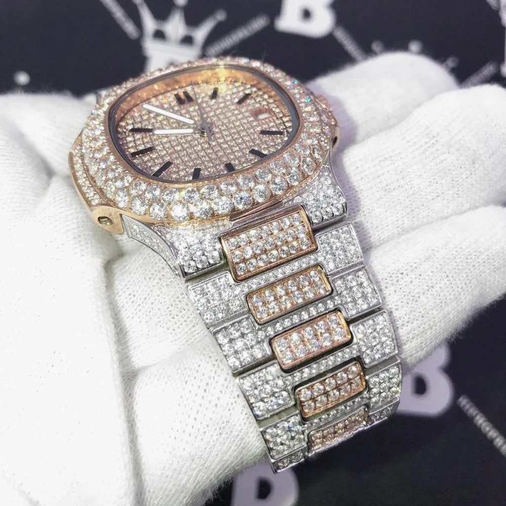 Best Quality Modern CZ Stainless Steel Watch Bling Bling