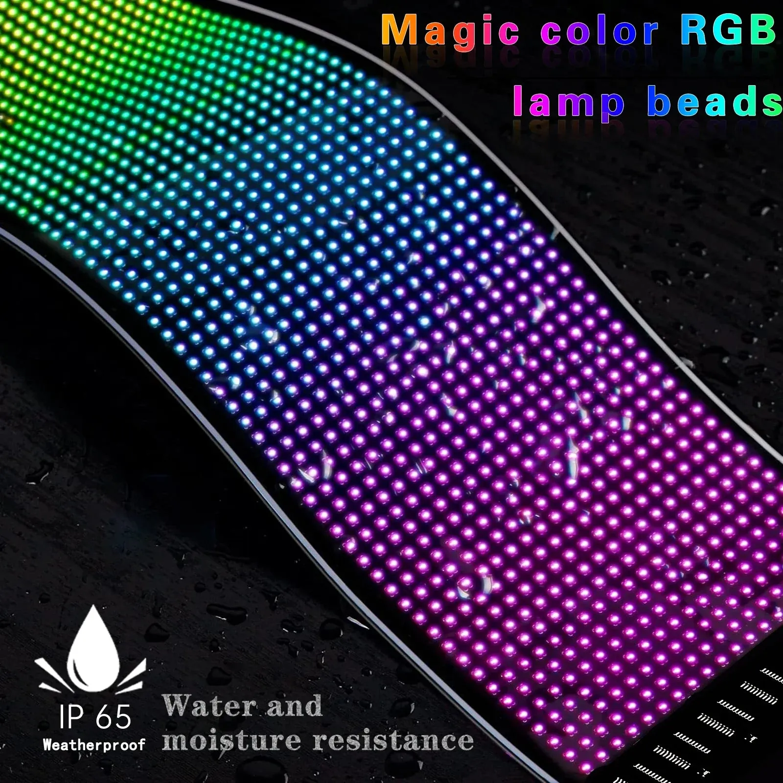 Bluetooth Led Car Pixel Panel For Taxi Rear Window App Control