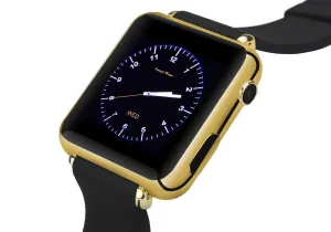 Bluetooth Mobile Phone Watch - GSM SIM Card Slot, 32GB Micro SD Slot, Phone book, Call Answer, SMS  (Gold)