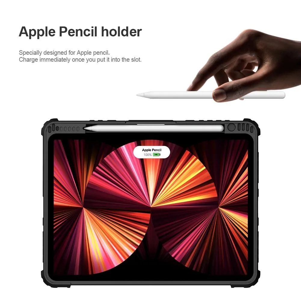 Bluetooth Touch Keyboard Smart Tablet Case For Ipad Air 10.9 / 4 / 5 / Pro 11 2020-2022 In Black