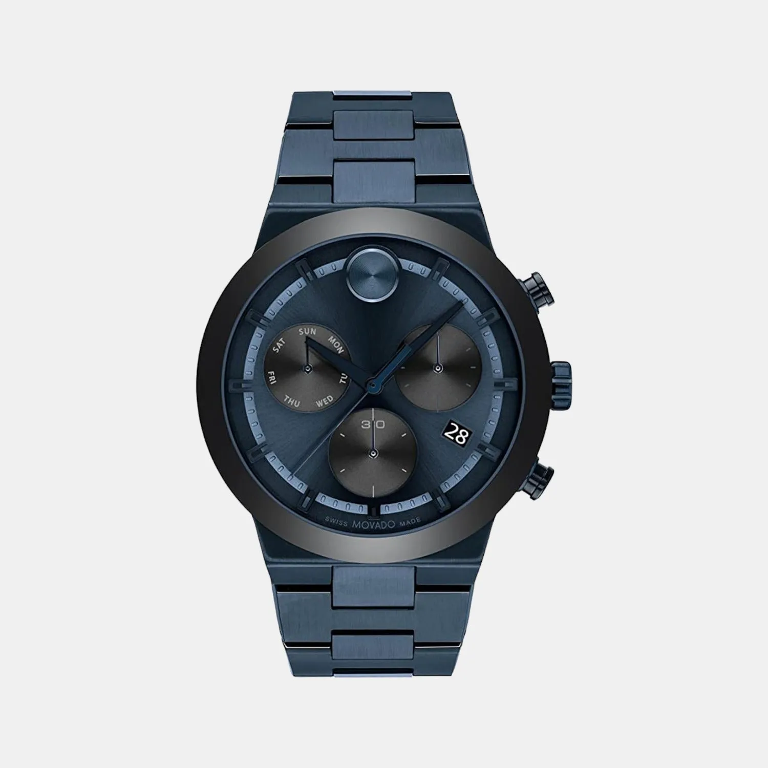 Bold Fusion Men's Blue Dial Chronograph Stainless Steel Watch 3600859