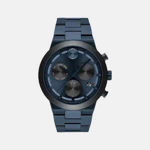Bold Fusion Men's Blue Dial Chronograph Stainless Steel Watch 3600859