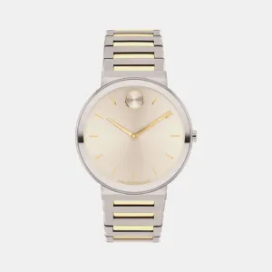 Bold Men's Beige Analog Stainless Steel Watch 3601075