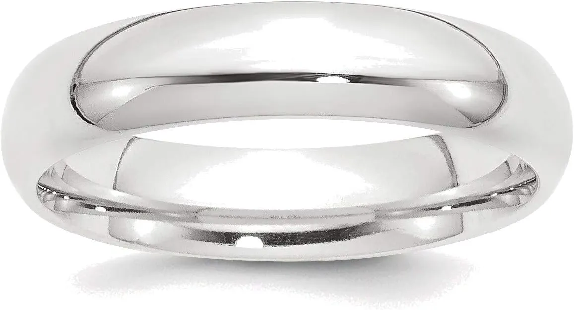 Bonyak Jewelry Platinum 5mm Lightweight Comfort-Fit Wedding Band Size 8 Glorious