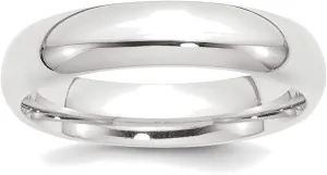 Bonyak Jewelry Platinum 5mm Lightweight Comfort-Fit Wedding Band Size 8 Glorious