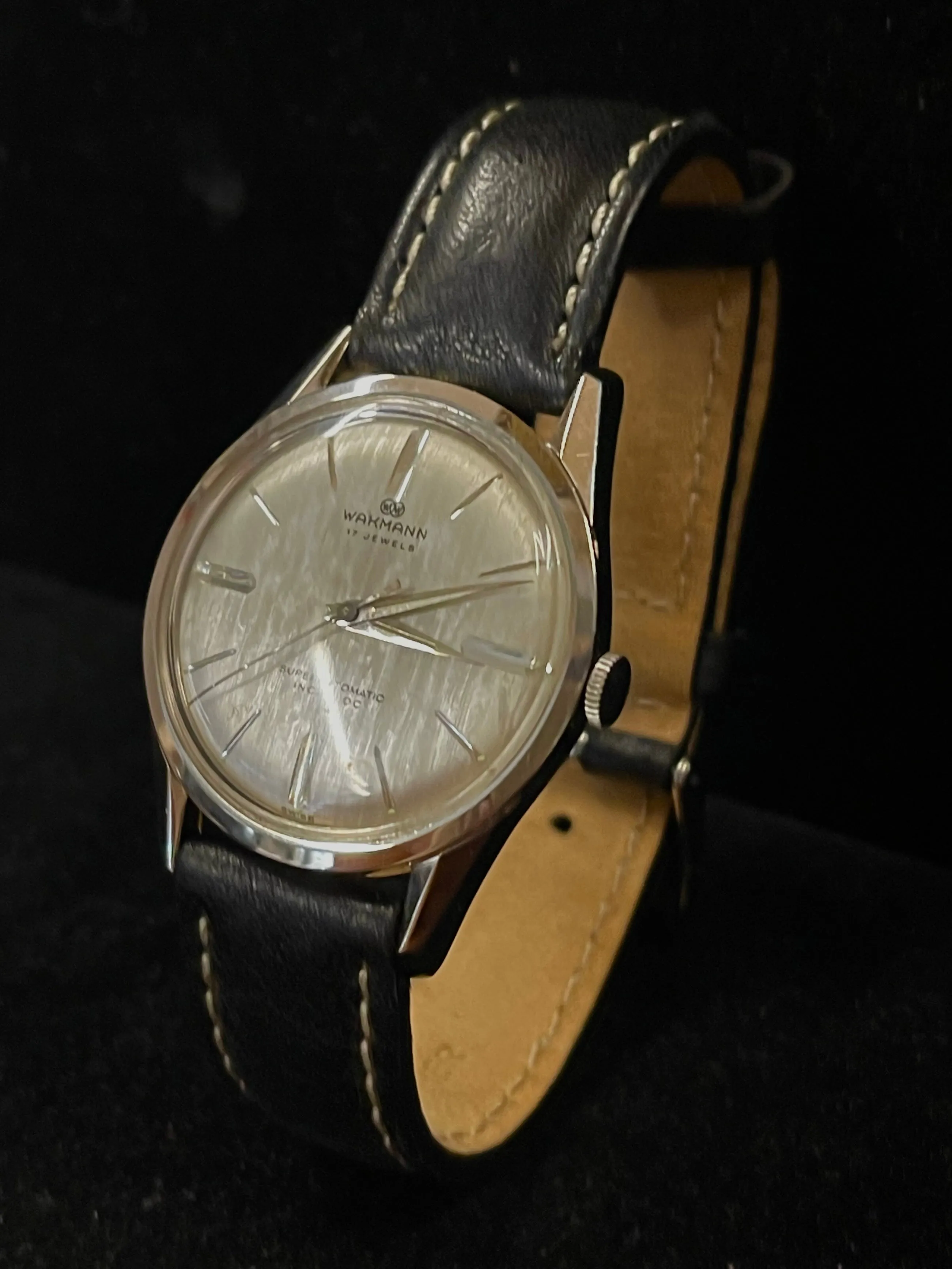 Brand New Wakmann Very Rare Vintage C. 1950’s SS Men’s WATCH - $6K APR w/ COA!!!