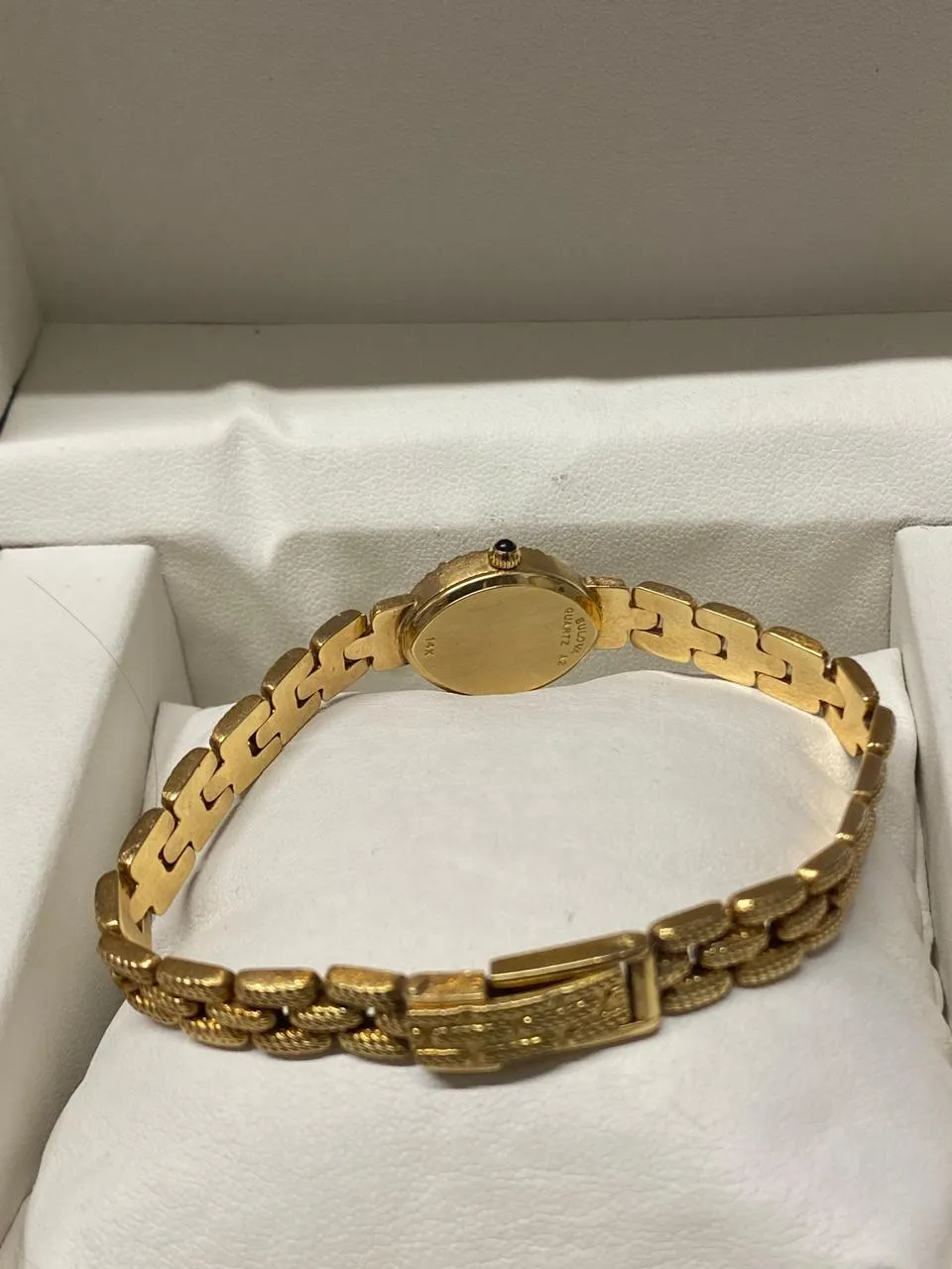 BULOVA Rare 14K Gold Ladies Elegant Wristwatch w/ 14 Diamonds- $13K APR w/ COA!